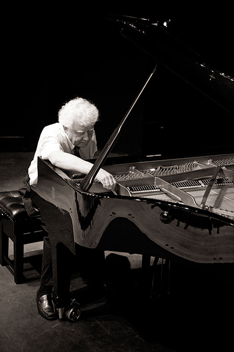 Philip Kennedy tuning a piano